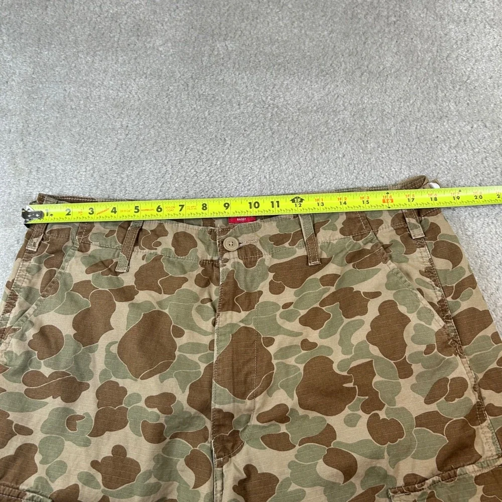 Levis XX Cargo Baggy Pants Men 36x32 Brown Duck Camo Ripstop Relaxed Fit Utility